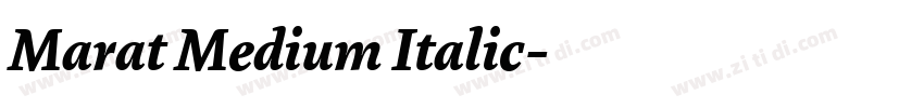 Marat Medium Italic字体转换